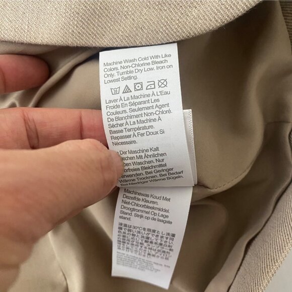 J. Crew {size 14 Tall} Parke Linen Blend Blazer Jacket Beige - Picture 8 of 11